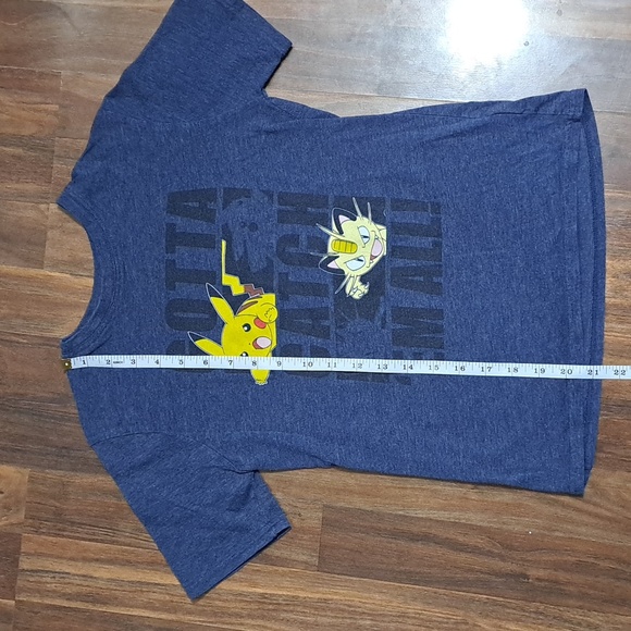 Pokemon | Boys navy blue graphic t shirt pikachu & meowth - Picture 7 of 8